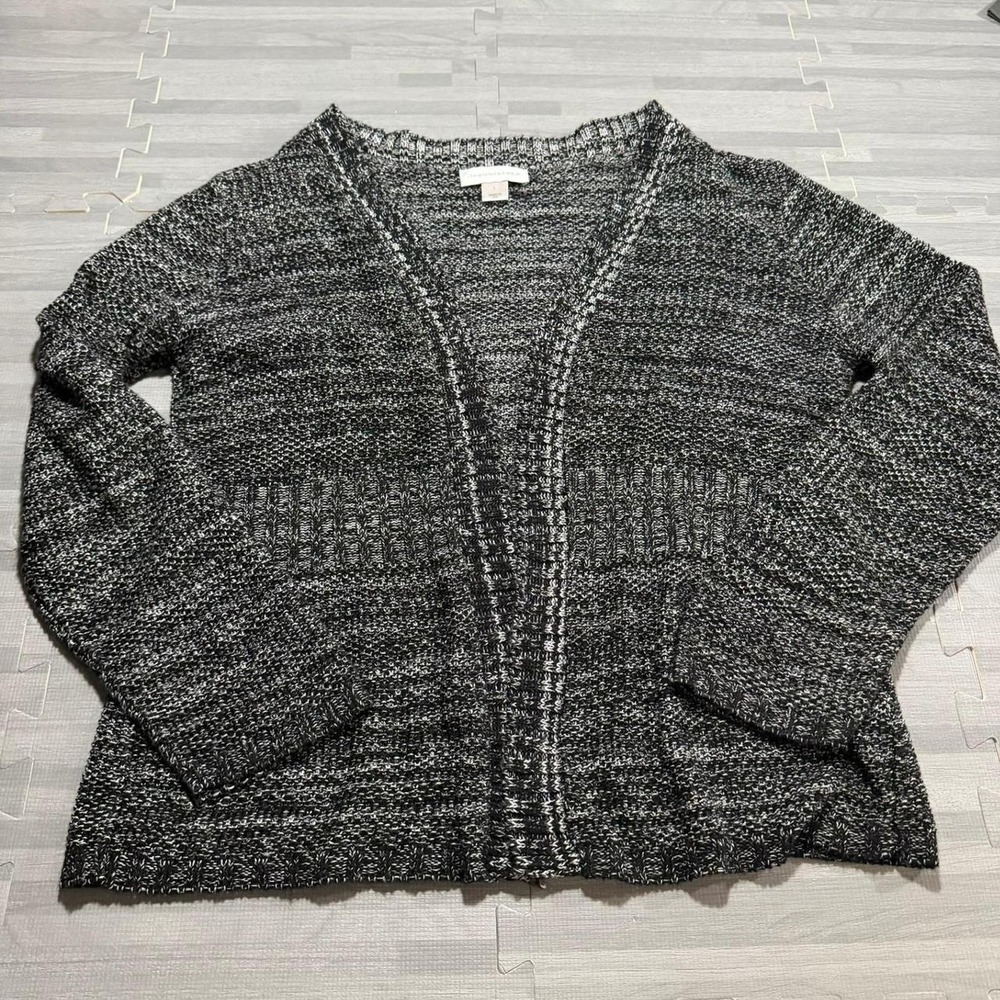 Christopher & Banks Open Front Cardigan Knit Sweater USA Made
